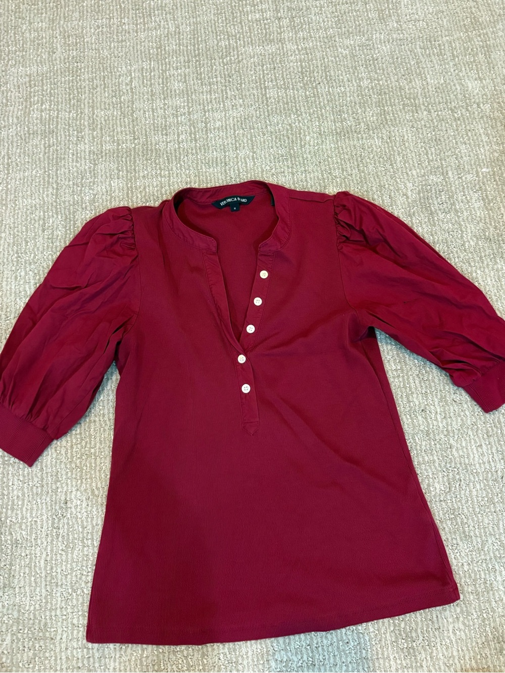 Veronica Beard Coralee BurgundyTop